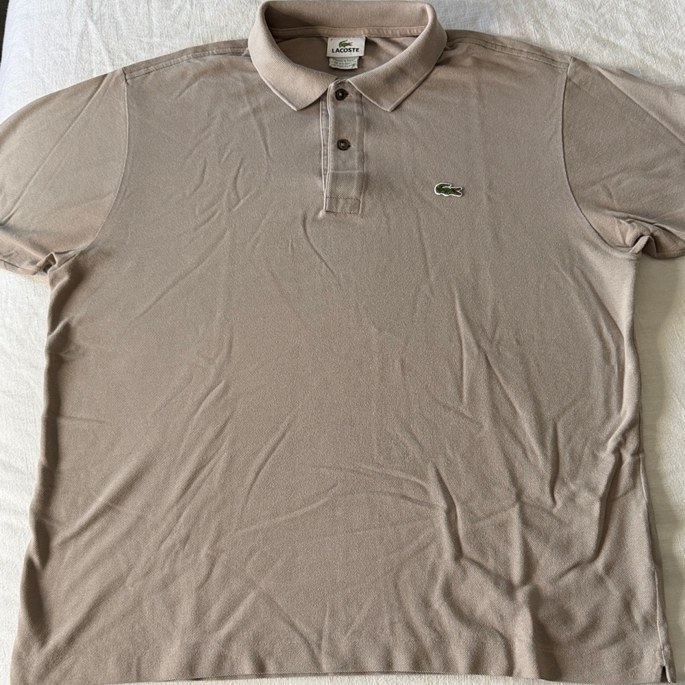 Lacoste Men's Beige Polo Shirt